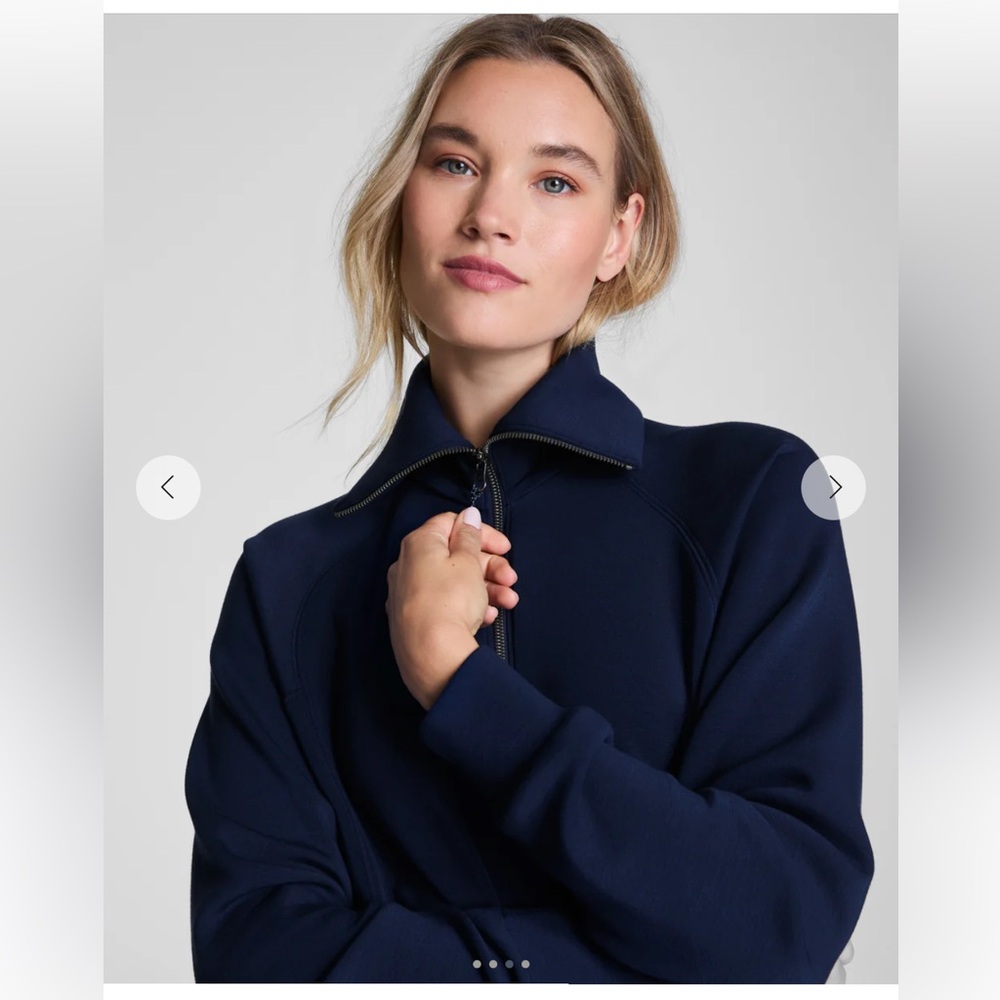 SPANX Air essentials navy quarter zip  Top
